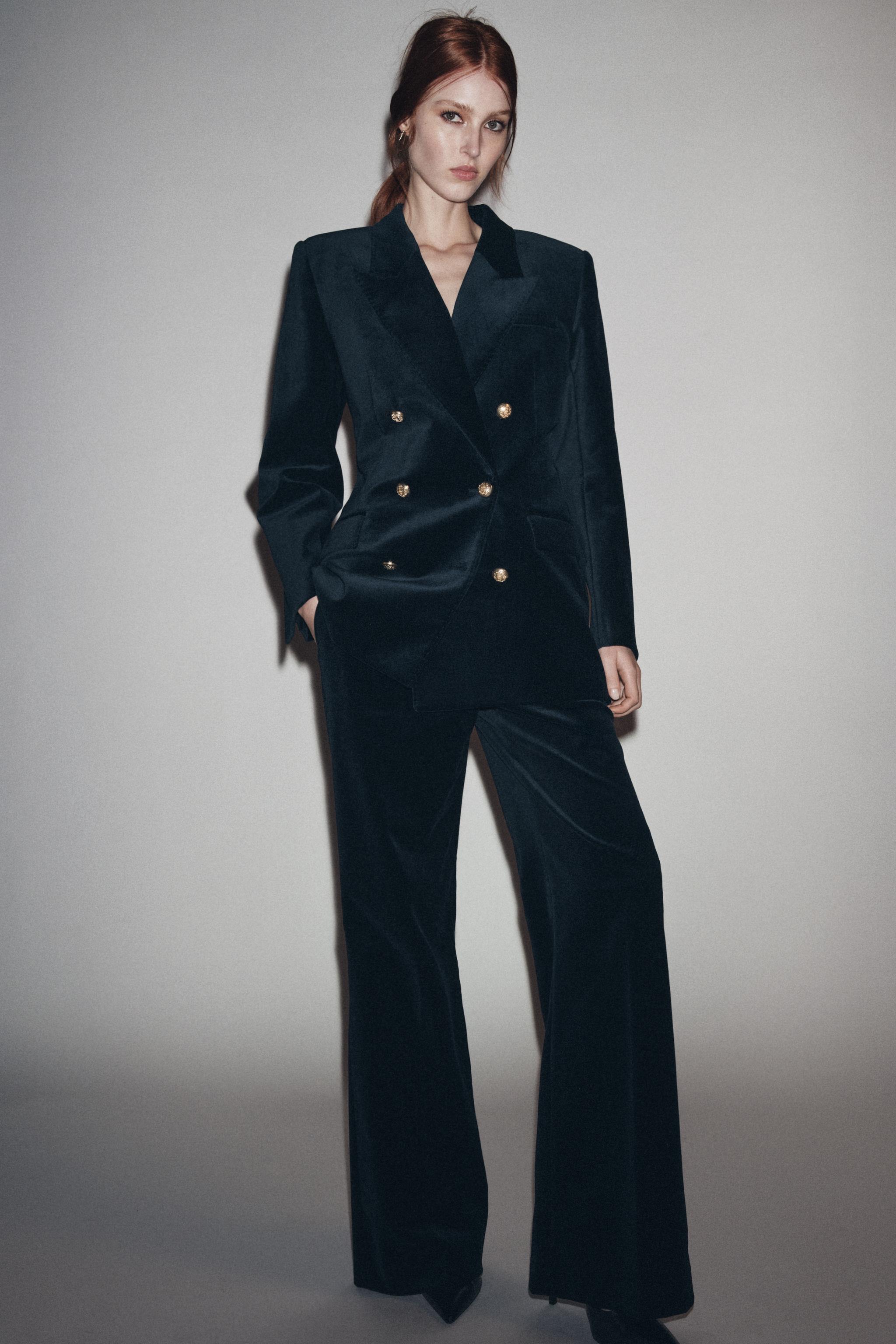 PANTALON FLARE EN VELOURS ZW COLLECTION LIMITED EDITION